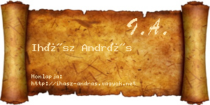 Ihász András névjegykártya