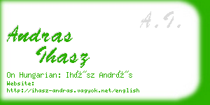 andras ihasz business card